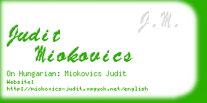 judit miokovics business card